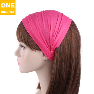 Accesorios para el cabello para mujer, banda ancha para el cabello para niña, diadema lisa de algodón sólido para deporte, Diadema de algodón para Yoga - Product Image 4