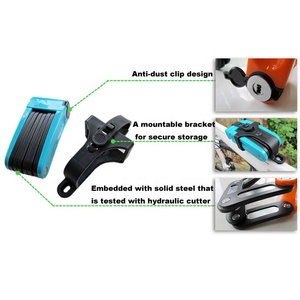 Lucchetto a Catena Pieghevole in Acciaio Legato da 70mm, <span class=keywords><strong>Antifurto</strong></span> per Biciclette e Moto - Product Image 2