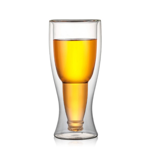 Double Wall Beverage and Coffee Glass Insulated Drinking Glass OEM Shape And Logo