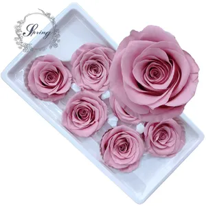 Toptan yüksek kalite 5-6cm sonsuza güller etern çiçekler korunmuş güller çiçek kutusu anneler günü hediyeleri için