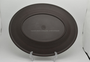 Venta al por mayor de artículos para <span class=keywords><strong>el</strong></span> hogar Oval mira como la madera cargador Placa de melamina de utilizar alimentos placa - Product Image 2
