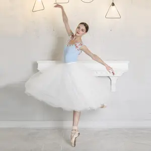 Baiwu-vestido de ballet alto para mujer, falda larga de ballet, novedad de 117144001