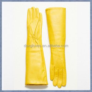 Meilleure vente Gants longs en cuir tendance pour femmes, Gants longs personnalisés - Product Image 2