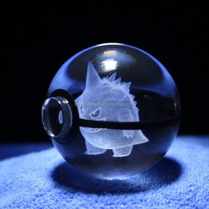 Livraison directe pas cher 2 pouces boule de verre cristal <span class=keywords><strong>Pokemon</strong></span> <span class=keywords><strong>Go</strong></span> Hot Anime Cartoon <span class=keywords><strong>3D</strong></span> Laser Characters Pokeball pour les fans Cadeaux - Product Image 6