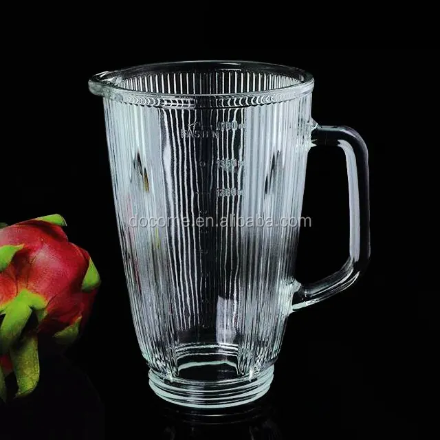 GA-BL-A58 Vòng 1.7L Soda Lime Glass Máy xay sinh tố Jar lớn sọc Máy ép trái cây Jar cho quốc gia 700 juicers Pana 700 Máy ép trái cây