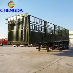 Многоцелевой 3 оси 40ft 40ton fence грузовой транспортер полуприцеп