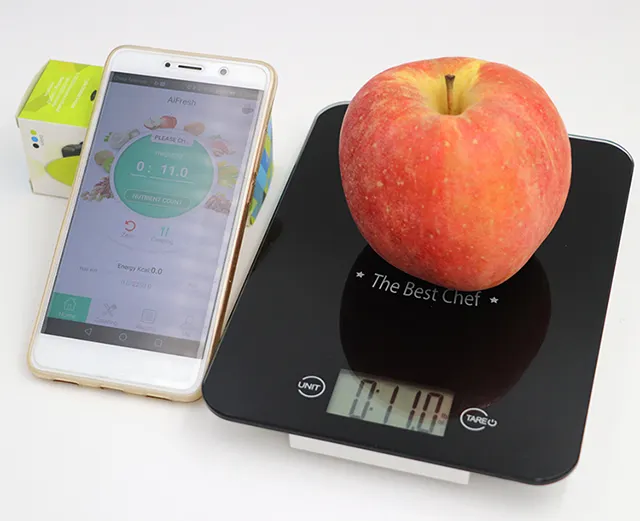 11lb 5kg pişirme pişirme dijital ölçekli BT mavi diş beslenme ölçeği APP ile iOS Android akıllı telefon için