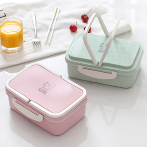 Eco-friendly Three Compartments100% Food Grade Material Wheat Straw <strong>Tiffin</strong> <strong>Lunch</strong> <strong>Box</strong> - Product Image 1