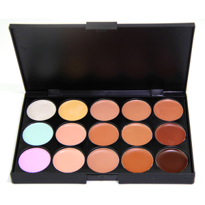 Palette de maquillage professionnelle de camouflage et de contouring pour le visage, 15 couleurs, avec pinceau ovale de qualité supérieure - Product Image 5