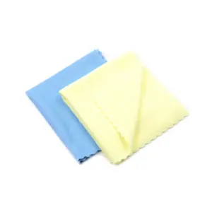 Blue and yellow lace edge 3M microfiber magic cleaning cloth for digital products
