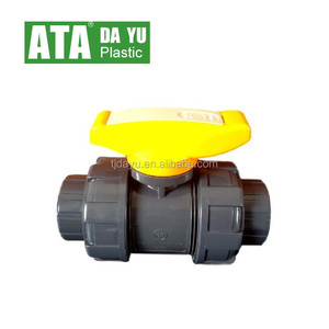 Valvola a sfera industriale 1/2 "a 4" PTFE sede EPDM FPM sigillatura UPVC PPH doppia valvola a sfera True Union - Product Image 2