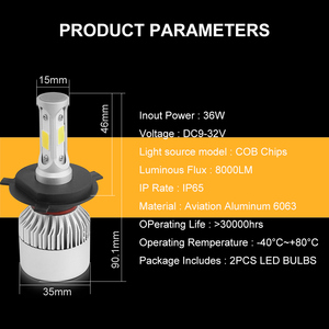 <span class=keywords><strong>Amazon</strong></span> proveedor nuevo 2018 S2 <span class=keywords><strong>coche</strong></span> H7 bombillas <span class=keywords><strong>Led</strong></span> - Product Image 2
