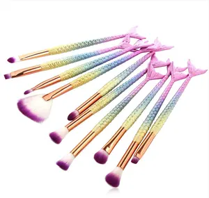 0 Stück personal isierte Regenbogen Make-up Pinsel Glitter Einhorn Make-up Pinsel Set