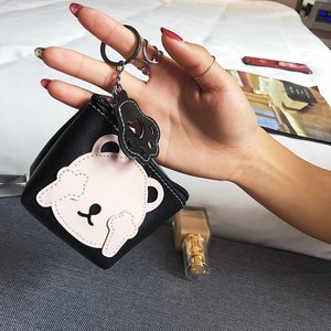 Diseño de encargo al por mayor <span class=keywords><strong>mini</strong></span> de dibujos animados clave Cadena de cartera de cuero de la bolsa - Product Image 1