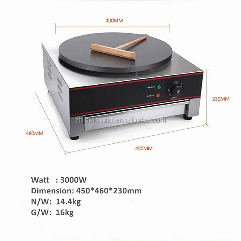 Commercial double pan gas and electric type crepes machine / pancake making machine on sale