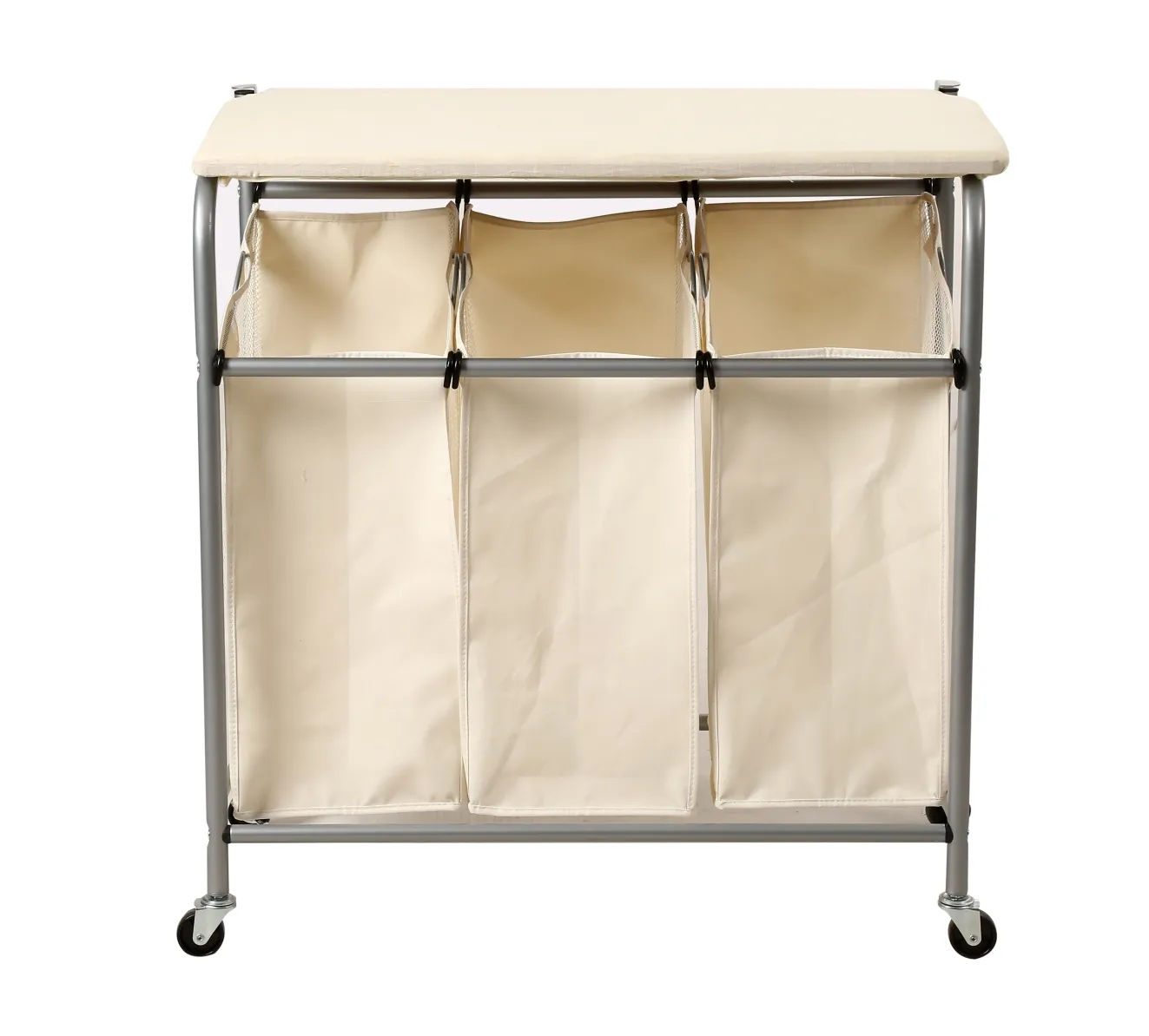 Case Casalinghi Heavy Duty Cesto della biancheria con Ruote Qualità Paniere Della Lavanderia Trolley Triple Sorter di Rotolamento di Stoccaggio Carrello