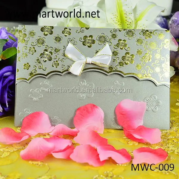 Vente carte d'invitation de haute qualité carte d'invitation de mariage papillon à la mode (MWC-009)