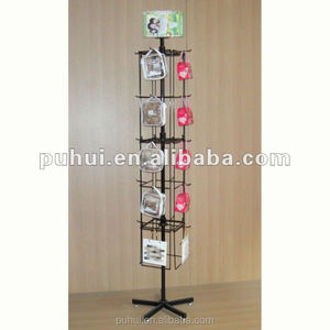Cửa Hàng Khuyến Mãi Thép Giá Bán Lẻ Pop Tầng Kim Loại Quay Pegboard Hiển Thị Đứng Cho Vòng Chìa Khóa Nam Châm Mới Lạ - Product Image 5