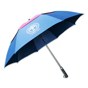 Tuoye Automatic Open Golf Umbrella Semi-automatic steel umbrella 60 inch golf umbrella with logo printing