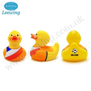 Menino brinquedo esportes futebol, jogador de borracha pato holland uniforme mundo copo promo presente