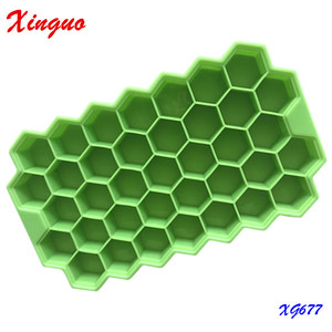 Sampel gratis pabrik 677 cetakan <span class=keywords><strong>resin</strong></span> silikon bentuk sarang lebah 37 lubang cetakan cokelat silikon cetakan es kubus cetakan silikon - Product Image 4
