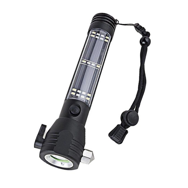 450 Lumen Outdoor Tools Light Emergency LED Flashlight Solar Power Torch Light for Outdoor