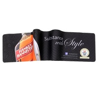 Tapis de bar en caoutchouc avec logo personnalisé, accessoires de bar écologiques imprimés par sublimation