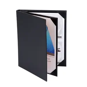 Tùy chỉnh phổ biến da thư mục menu A4 PVC khách sạn đơn cuốn sách bìa cho nhà hàng người giữ menu giả da