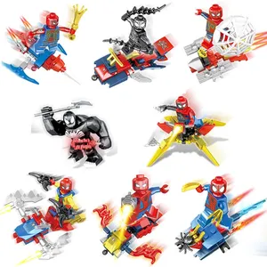 8 Cái/lốc New Avvenger Siêu Anh Hùng 8 Trong 1 Spider-Man Xây Dựng Khối Gạch Đồ Chơi Trẻ Em Giáo Dục Trẻ Em Quà Tặng