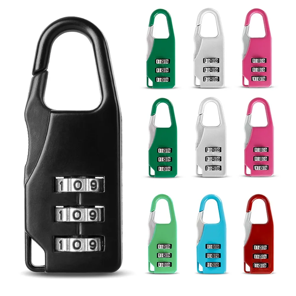 Mini Padlock 3 Digit Combination Suitcase Luggage Security Password Lock