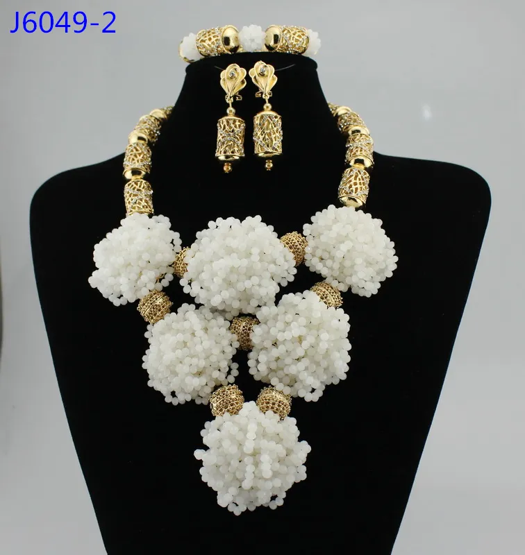 2018 Fashion coral beads big jewelry set necklace african jewelry set