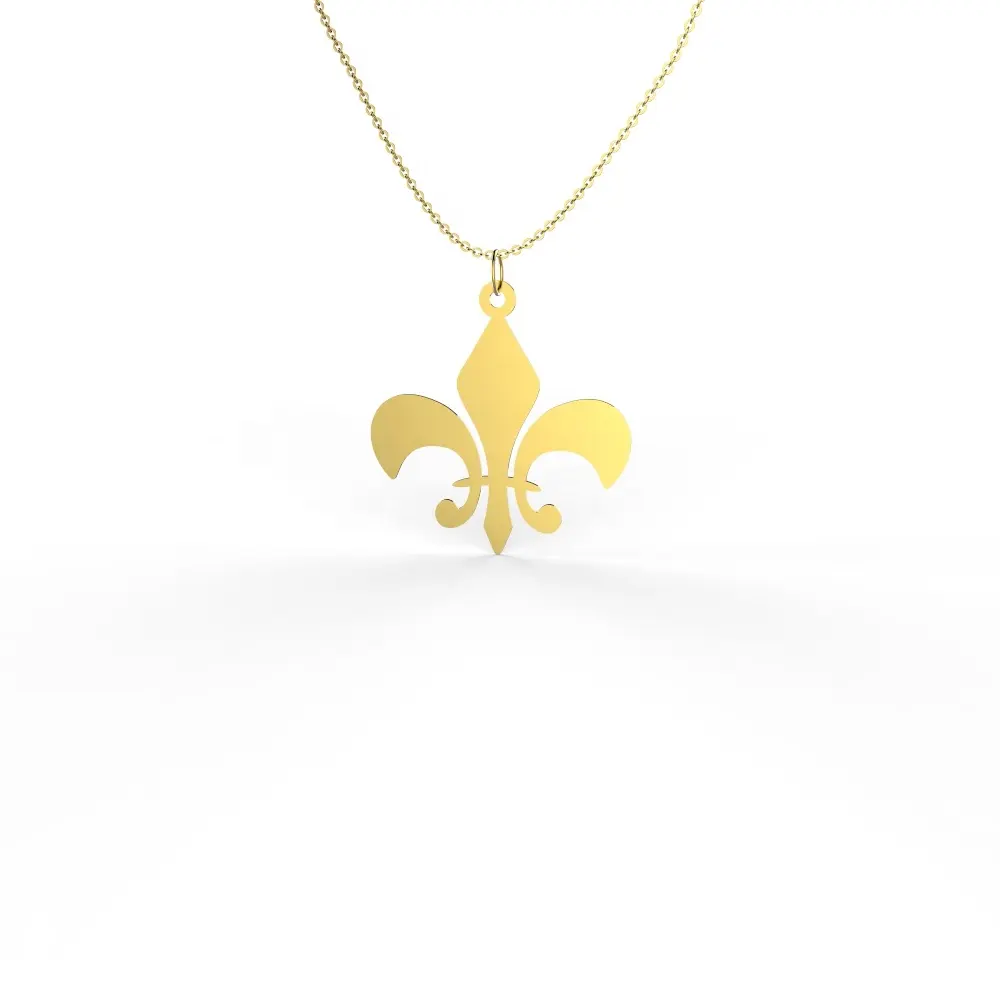 Fleur de lis simbolo ciondolo gioielli in acciaio inossidabile del fiore de amuleto talismano di fascino segno medaglione