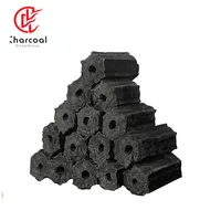 HQBH0006 HongQiang Wholesale Price Wood bamboo sawdust Briquette Hexagonal barbecue charcoal