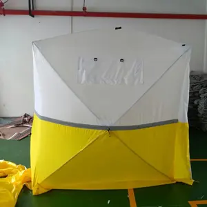 waterproof pop up work tent oxford outdoor working tent automatic pop up tent yellow+white color china manufacturer