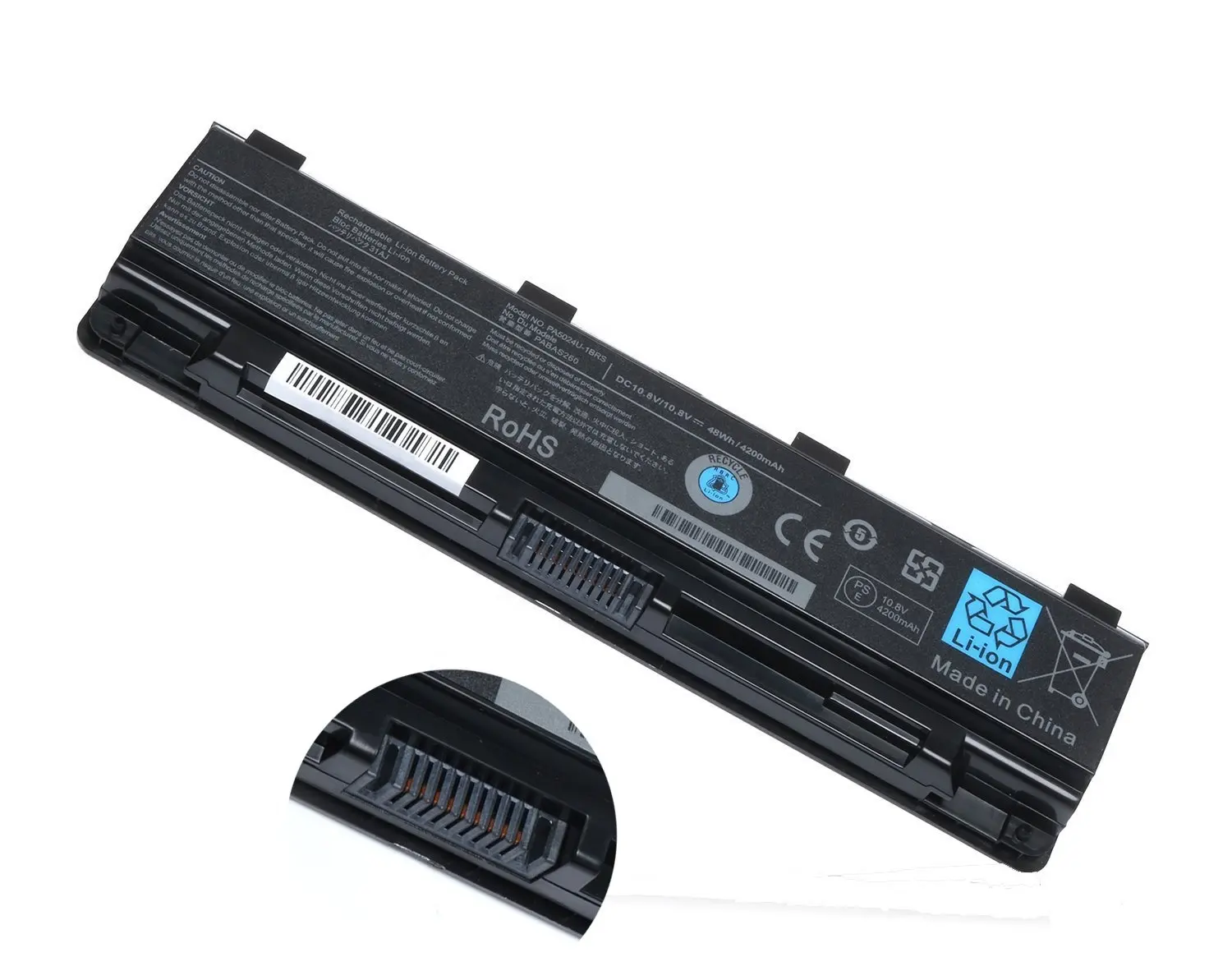 Compatible 10.8V 48wh PA5024U-1BRS laptop battery for Toshiba Satellite C850 L805 S850 PABAS260 Notebook battery