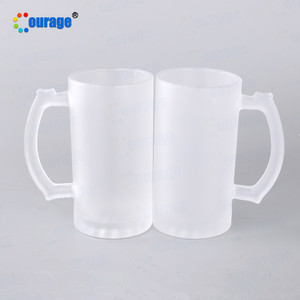 Taza de <span class=keywords><strong>cerveza</strong></span> de vidrio mate esmerilado, M-24 de 16oz, venta directa de fábrica - Product Image 4