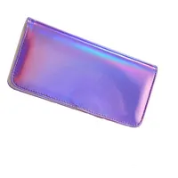 Geometric Luminous Trifold Wallet Holographic Reflective