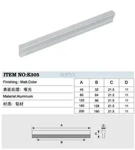 VENDITA CALDA K305 maniglia del cassetto di plastica, cucina moderna maniglia del cassetto, cassetto della scrivania maniglia e manopole, di ALTA QUALITÀ