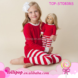 Conjunto de Pijamas de Natal para Família em Atacado, Pijamas de Dormir em Listras Vermelhas e Verdes para Crianças - Product Image 6