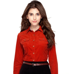 Camicette eleganti personalizzate camicie da ufficio in Chiffon da <span class=keywords><strong>donna</strong></span> camicetta da <span class=keywords><strong>donna</strong></span> camicia di flanella <span class=keywords><strong>rossa</strong></span> - Product Image 1