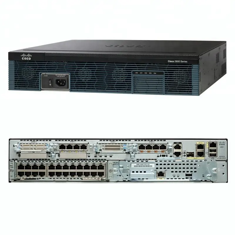 Asli CISCO2951 Router Suara Bundel UC Lisensi PAK Jaringan Router CISCO2951-V/K9