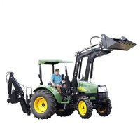 Mini Tractor with Backhoe and Front Loader, Small Garden