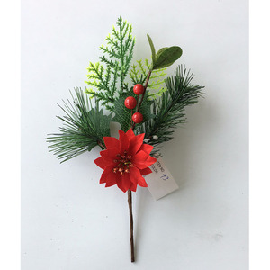 Triumsky-púas de pino Artificial pequeñas, agujas de pino de bayas de estimulación, adornos de flores de bayas rojas para flores de Navidad - Product Image 6