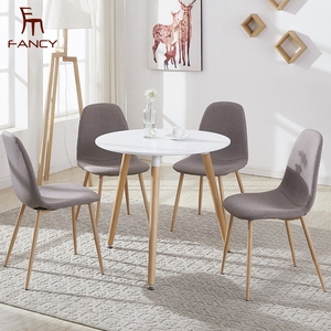 Top MDF Nhà Bếp Bàn Ăn Bàn Tròn Bàn Cà Phê Với Ba Sồi Chân Gỗ - Product Image 5