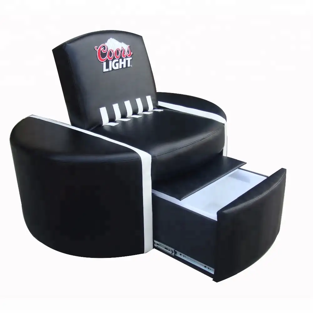 Angepasst Amerikanischen stil football club große runde kühler sofa stuhl mit siebdruck logo