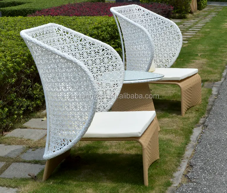 安い籐の椅子ガーデンセットコーヒーショップチェアラウンドテーブル籐屋外ガーデン家具