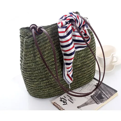 Moda Handwoven Rattan örgü yaz saman debriyaj omuz çantaları filipin kadın çanta plaj çantası Tote çanta