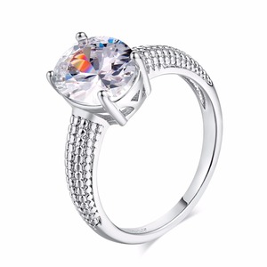 Anello Nuziale Vintage di Alta Qualità in Lega Placcata Oro 18K e Oro Bianco con Diamanti CZ per Donne Vendita all'Ingrosso R427 R428 - Product Image 2