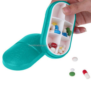 Boîte à pilules portable en forme <span class=keywords><strong>de</strong></span> <span class=keywords><strong>pois</strong></span> à 6 compartiments, étui pour médicaments, organisateur - Product Image 5