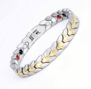 Commercio all'ingrosso 18K bracciale in acciaio inox oro per gli uomini di moda salute annotazione per anniversario - Product Image 2